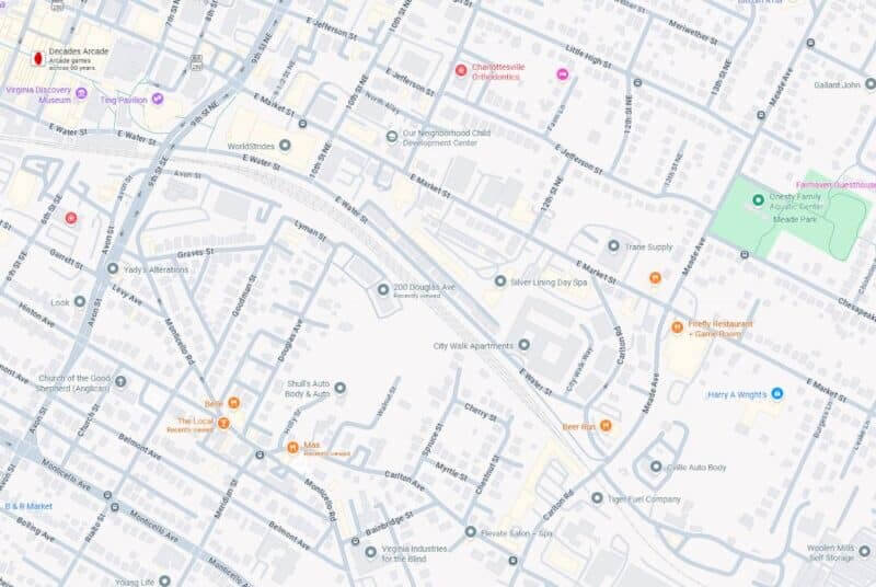 Belmont lofts charlottesville VA map